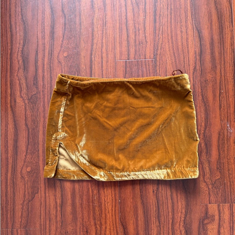 Free People Velvet Mini Skirt